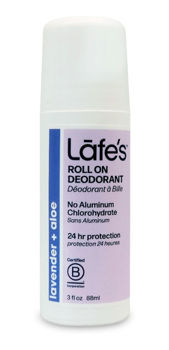 Desodorante Natural Roll-on Lavanda 88ml Lafes Sem Alumínio