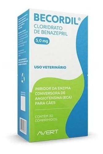 Becordil 5 Mg 30 Cps Cloridrato De Benazepril P/ Cães Avert