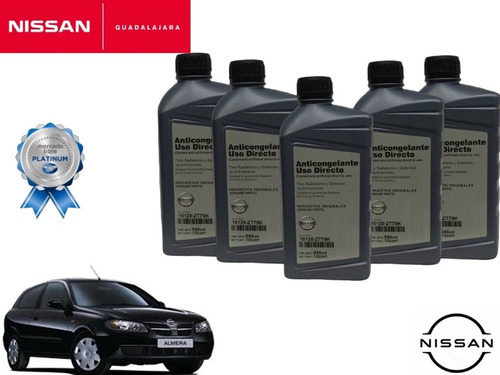 5 Litros De Anticongelante Original Nissan Almera 2004