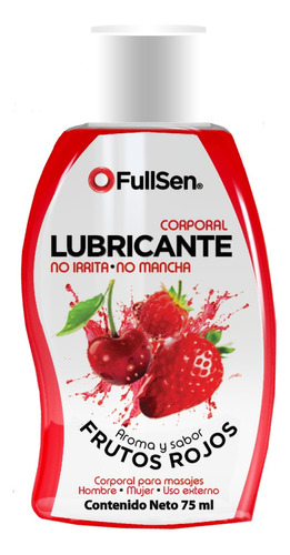 Lubricante Aroma Y Sabor Fullsen Frutos Rojos 75ml
