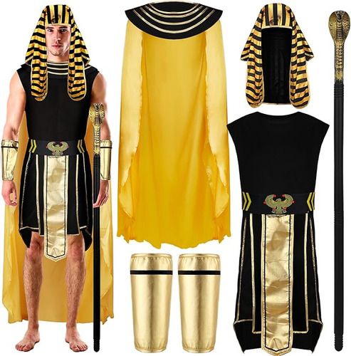 Disfraz Faraon Egipcio Halloween Para Hombre Adulto Sombrero
