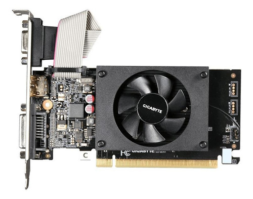 Imagem 1 de 3 de Placa de vídeo Nvidia Gigabyte  GeForce 700 Series GT 710 GV-N710D3-2GL (REV 2.0) 2GB