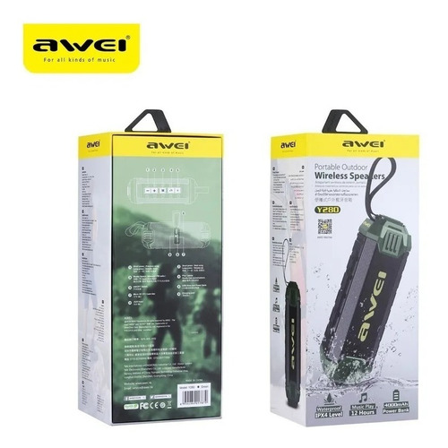 Caixa De Som Bluetooth Y280 12hrs De Musica Awei Original
