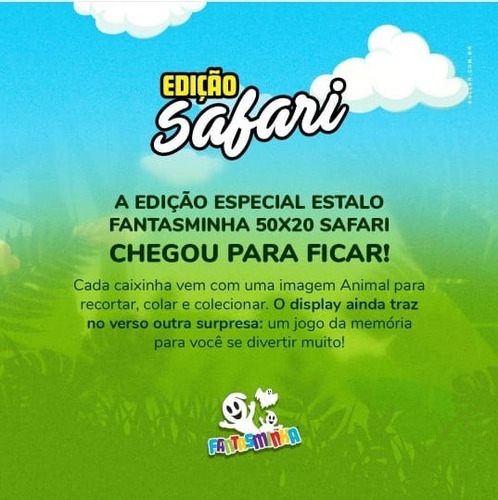 Imagem 4 de 9 de Estalos Fantasminha 100 Caixinhas Safari - Biribinha