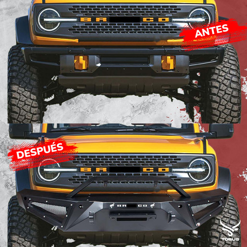 Defensa Bumper Delantera Bronco 2021 2022 2023 2024 Acero
