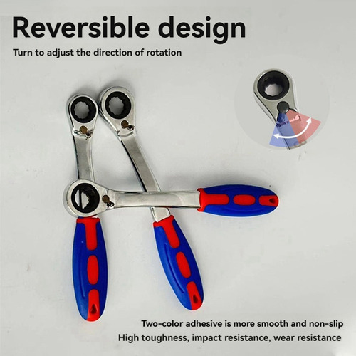 Llave De Trinquete N42 Con Mango De Plástico De 10 Mm, Doble