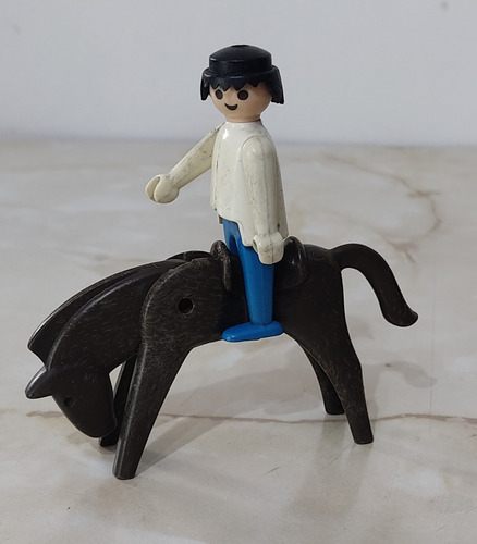 Muñeco A Caballo Playmobil - Geobra Colección 1974