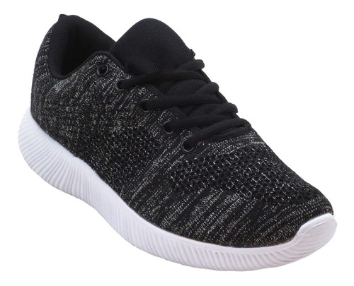 Zapatillas Para Mujer Deportivas Sayid Negro Y Plateado