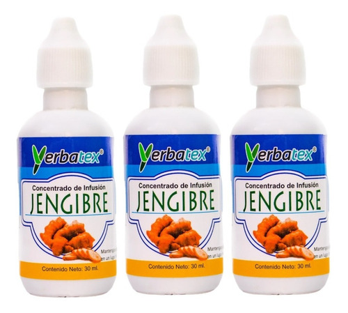 Pack 3 Extractos De Jengibre En Gotas 30ml