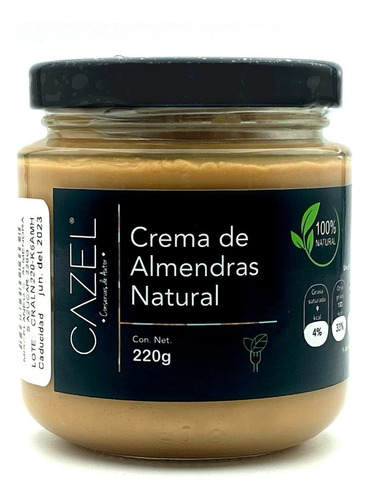 Crema De Almendra Oaxaca Sin Azúcar 100% Natural 220g