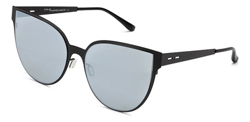 Lente De Sol Italia Independent 0511.0009.glt Lente Plateado Varilla Negro Armazón Negro Diseño Ojo De Gato