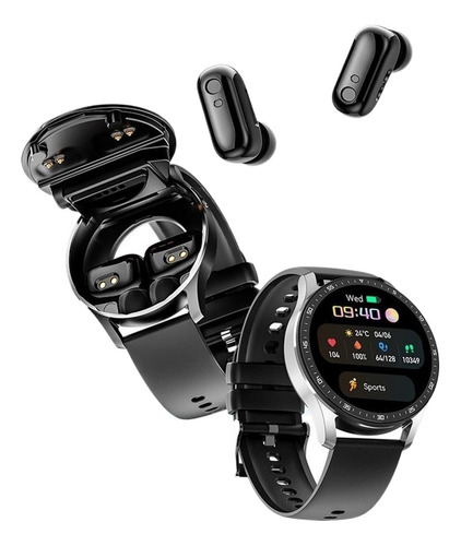 Reloj Smart Watch Fralugio Gt5 2 En 1 Con Audífonos Wireless