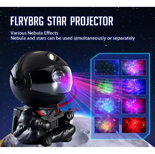 Astronauta Proyector Galaxia Estrellas Lampara Nebulosa