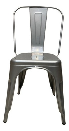 Set 2 Sillas Tolix Metal Minimalista Hogar Negro Mate Restau Estructura de la silla Plateado