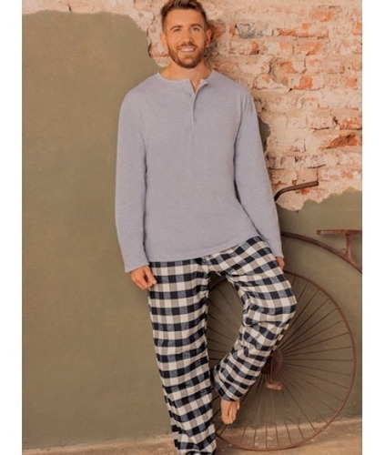 Imagen 2 de 6 de Pijama Invierno Algodón Hombre Lencatex - Art. 23521
