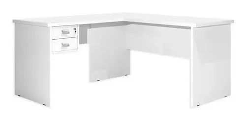 Bancada De Estudo Em L Moderna De Madeira Com 2 Gavetas Luxp ...