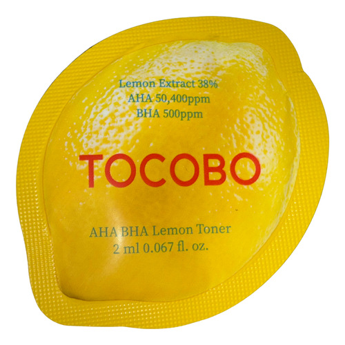 Tocobo Sachet Aha Bha Limon Tónico Iluminador - 5 Unidades Todo Tipo De Piel Noche