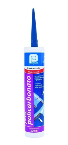 Silicón Curado Neutro Pens Policarbonato 300ml 