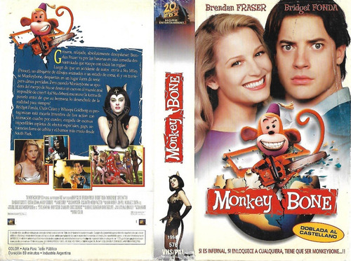 Monkeybone Vhs Brendan Fraser Bridget Fonda Español Latino (Usado)