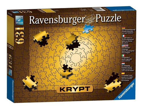 Rompecabezas Ravensburger Krypt - Todo Dorado 631 Piezas 14+