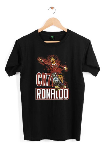 Polera Cristiano Ronaldo Cr7 Futbol Niños Adultos Algodón