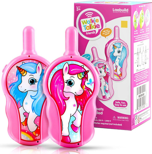 Unicornio Walkie Talkies Para Niñas, De 2 Vias, 2 Unidades