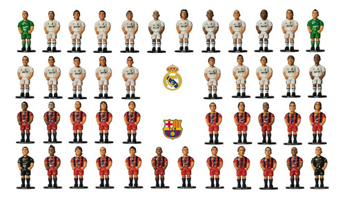 46 Jugadores Coleccionables Minigols, Real Madrid Y Bacelona