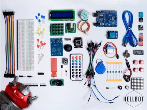 Imagen 2 de 11 de Kit Arduino Robótica Hellbot 39 Componentes Caja Plastica