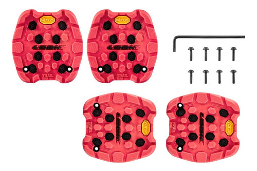 Pad Grip Intercambiable Para Pedal Look Grip Trail Color Rojo