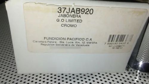 Jabonera G.olimited Cromo