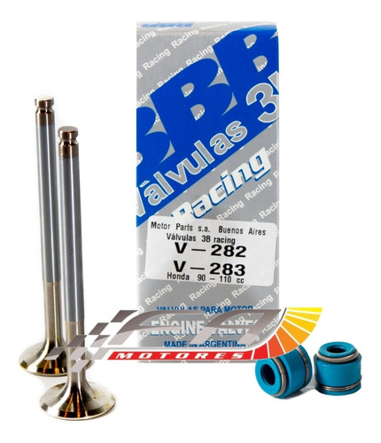 Válvulas 3b Racing 110cc 23 20mm Zanella Zb + Retenes 