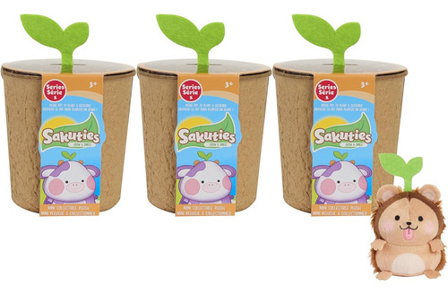 Sakuties Mini Coleccionable Peluche Estilizado Animales De P