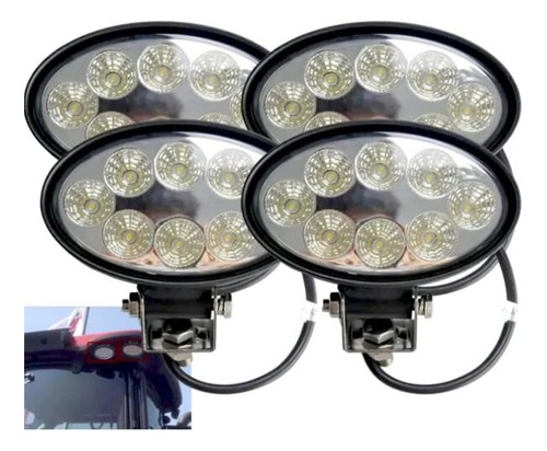 Pokeat 4 Uds Luz Trabajo Led 4  Barra Reflector 24w Vaina