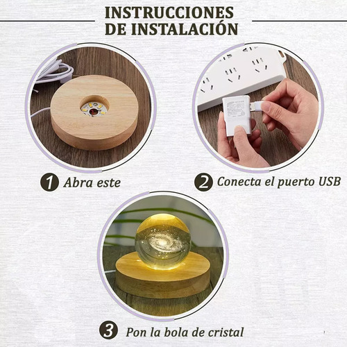 3d Lampara De Noche Led Bola Crista, Night Led Sistema Solar