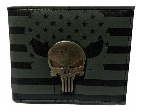 Billetera The Punisher Importada Para Regalar Unica Elegante