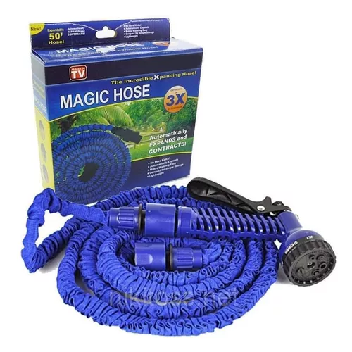 Manguera Expandible 15 M Pistola 7 Modos De Riego Magic Hose