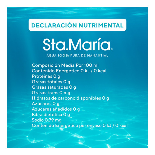 Agua Natural Santa María 355ml Pack De 24 Unidades
