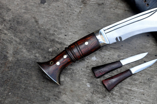 Auténtico Cuchillo Kukri-khukuri De Granjero Hoja De Acero