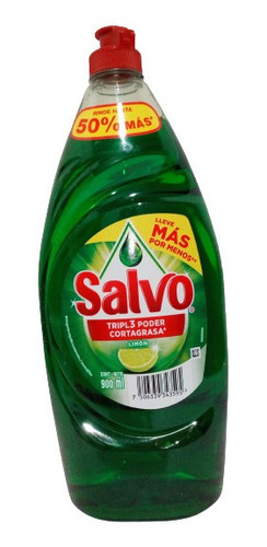 Lavatrastes Líquido Salvo Limon Botella De 900 Ml