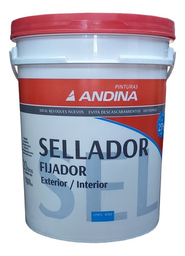 Sellador Fijador Al Agua Andina 20 Lts Casa Scalise