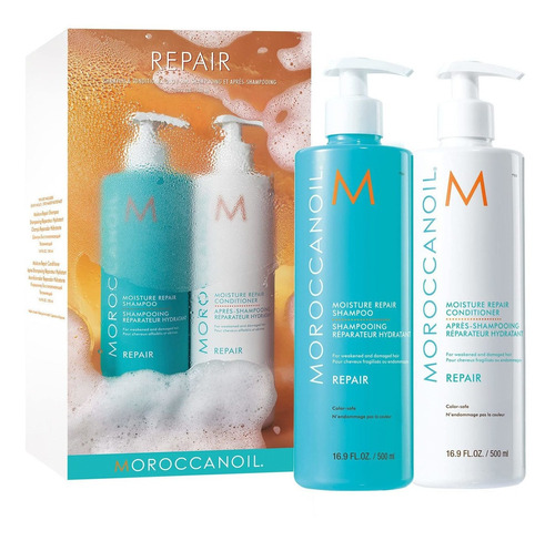 Moroccanoil Champú Y Acondicionador Reparador De Humedad Med