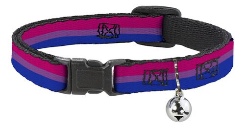 Collar De Gato Con Bandera Bisexual Rosa, Morado, Azul, 8 A.