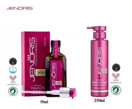 Kit Aceite Pistacho Y Shampoo Jenoris Cuidado Capilar Profes