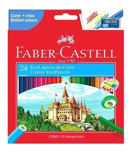 Lápiz Crayón 24 Colores Faber Castell