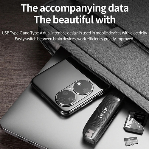 Lector De Tarjetas 2 En 1 Lexar Usb-c 3.2 Sd Y Micro Sd