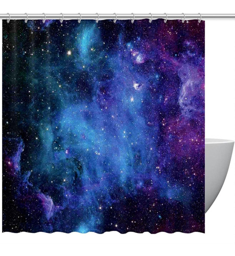 Cortina Ducha Galaxia Universo Para Baño 60 X 72 