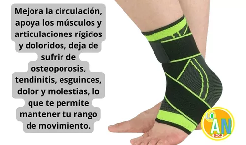 2 Tobilleras Compresion Ajustable Soporte Esguince Lesiones