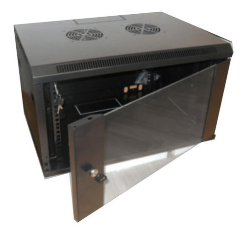 Gabinete De Pared 6ur 600mm Ancho Puerta De Cristal Templado