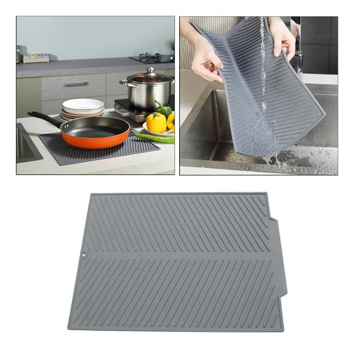 De Silicona De Alimenticio Estera De Secado Fregadero De