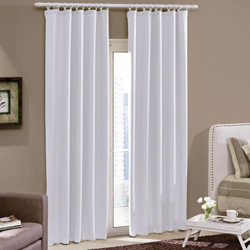 Corta Luz Tecido Argola Bella Janela Off White 4,00m X 2,50m